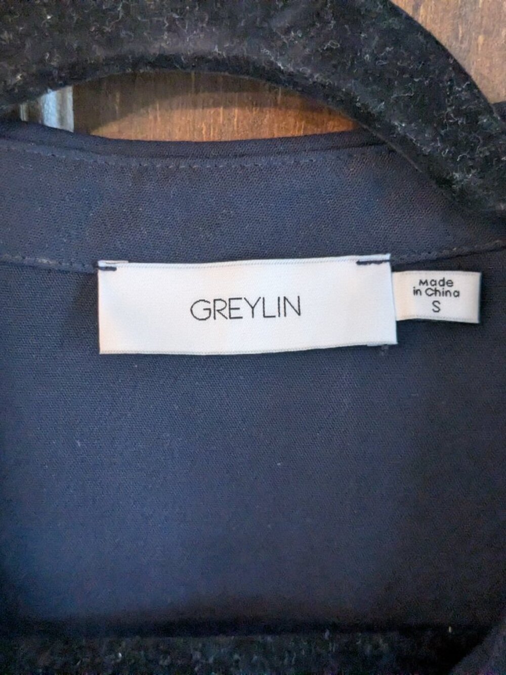 Greylin Navy Button‑Front Belted Romper – Size S - Picture 2 of 2